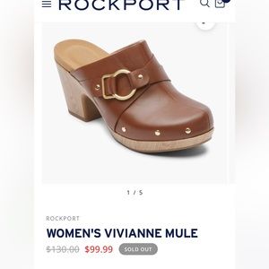 Rockport VIVIANNE MULE CLOG Size 8